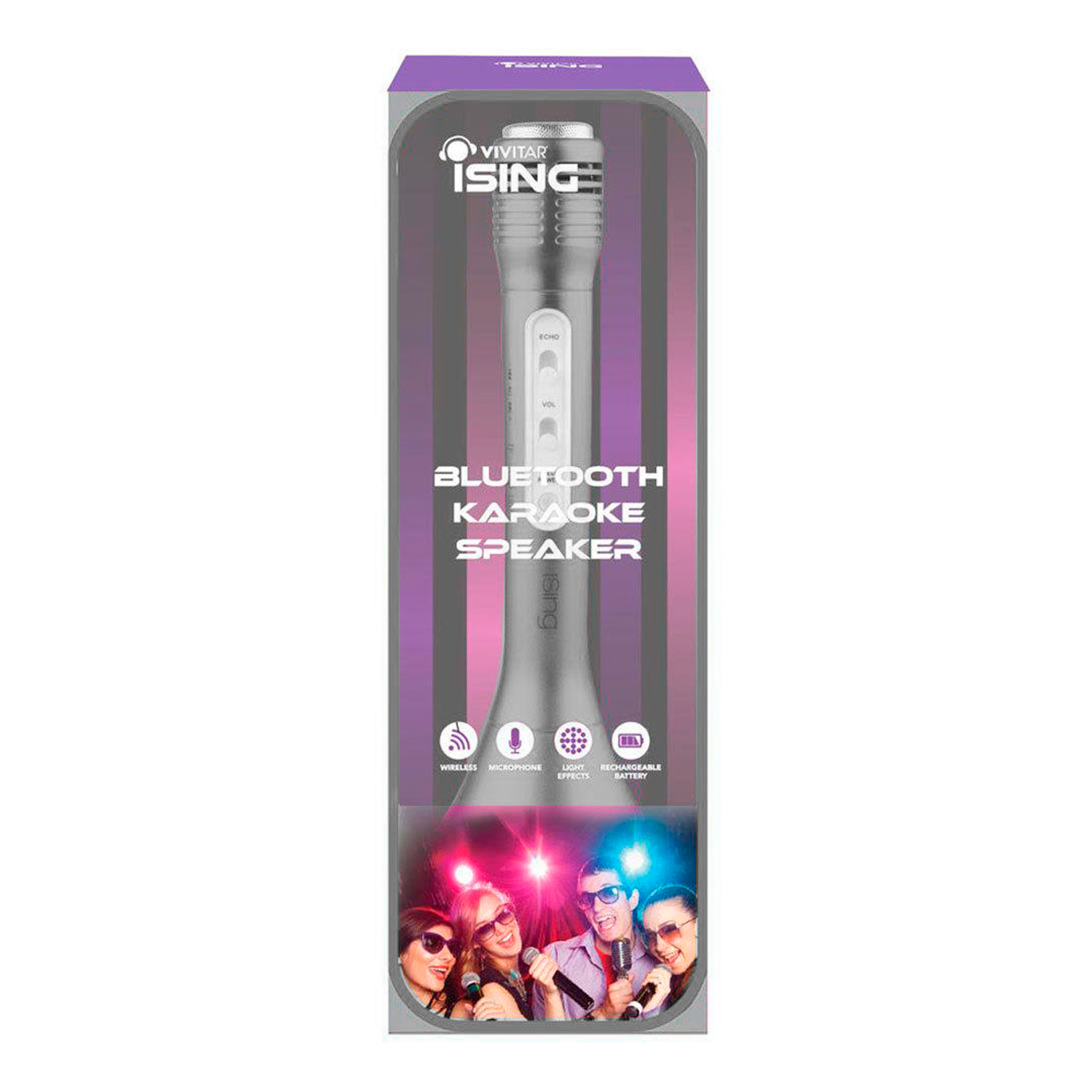 Micrófono Bluetooth Karaoke Vivitar Mp2-06102 Plata