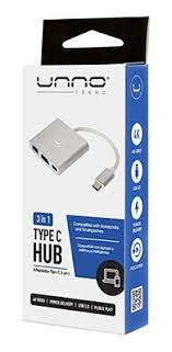 Hub Unno 3en1 Tipo C Hdmi/pd/usb 3.0