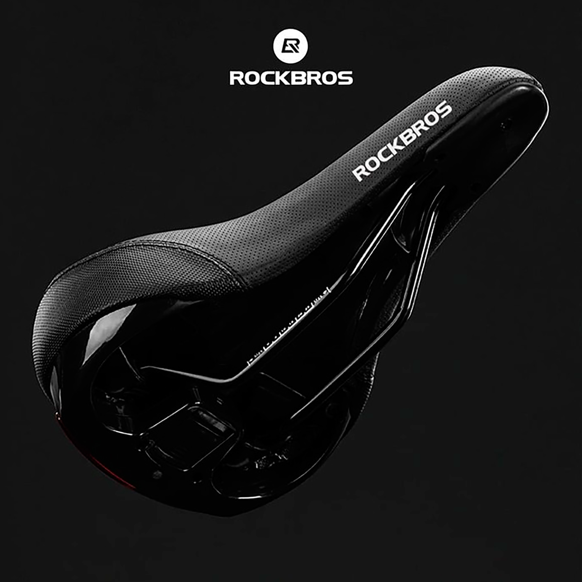 Asiento P/bici Rockbros C/luz Ergonómico Cuero Pvc-