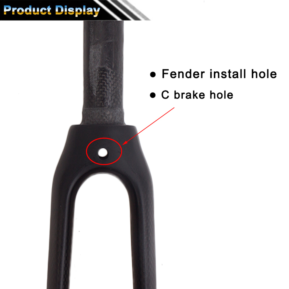 HORQUILLA EC90 CARBONO BICI RUTA NEGRO MATE 