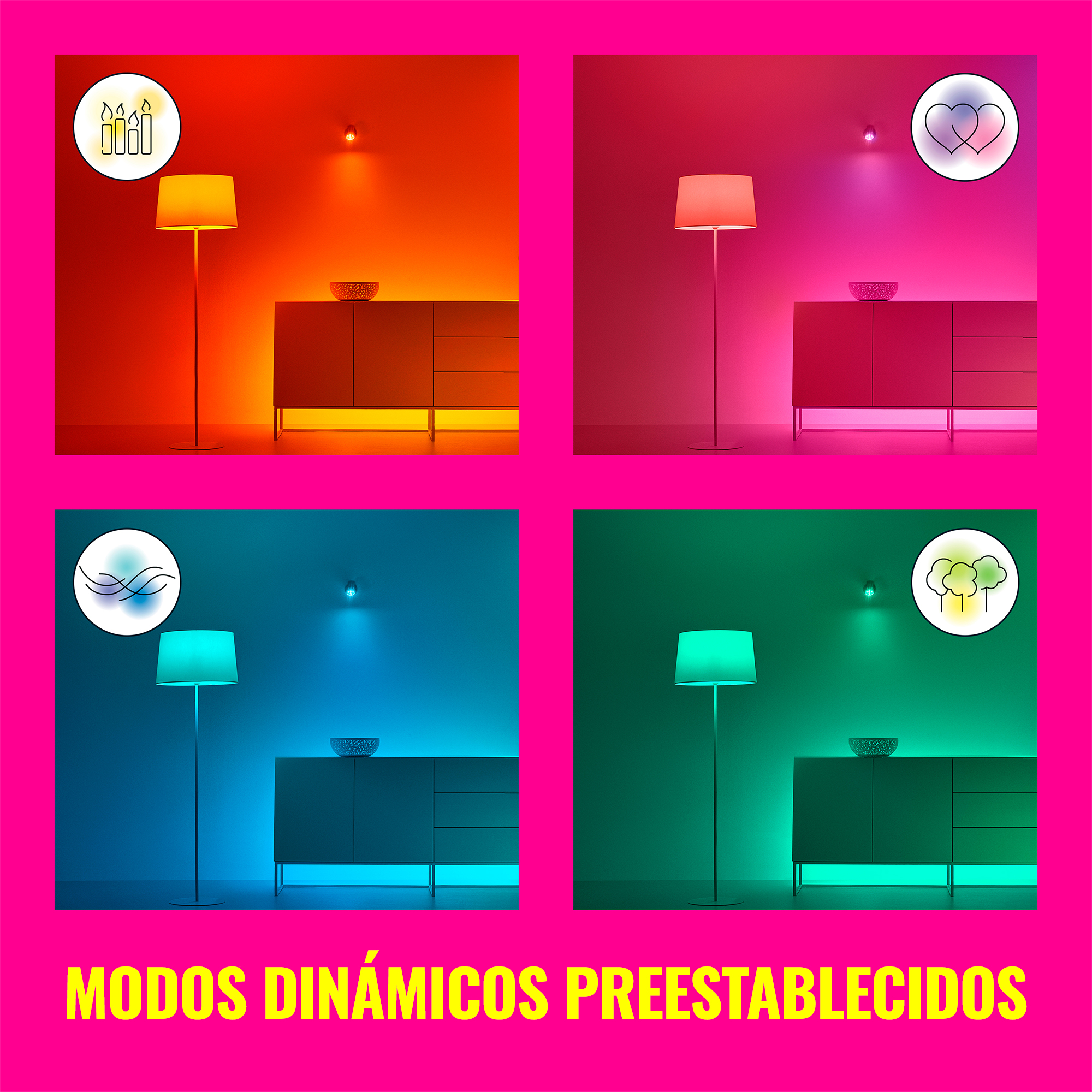 Lámpara Led Inteligente Philips Wiz Hero 9W Blanco Y Color