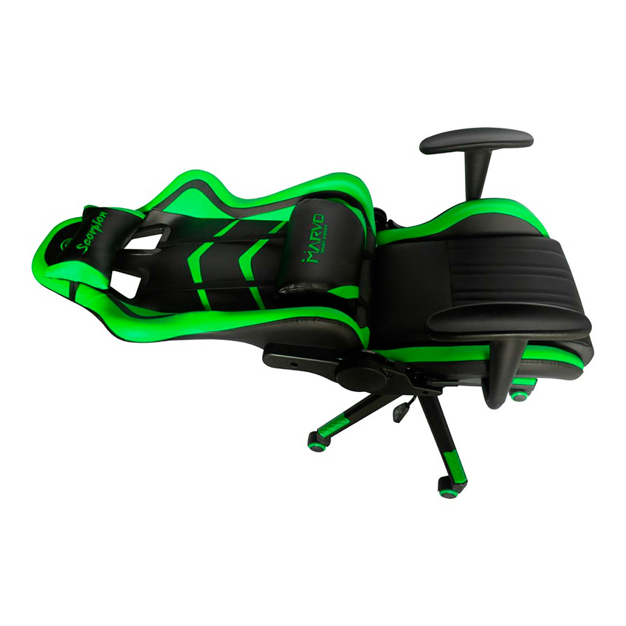 Silla Gamer Marvo Scorpion Ch106 Giratoria - Negra y Verde