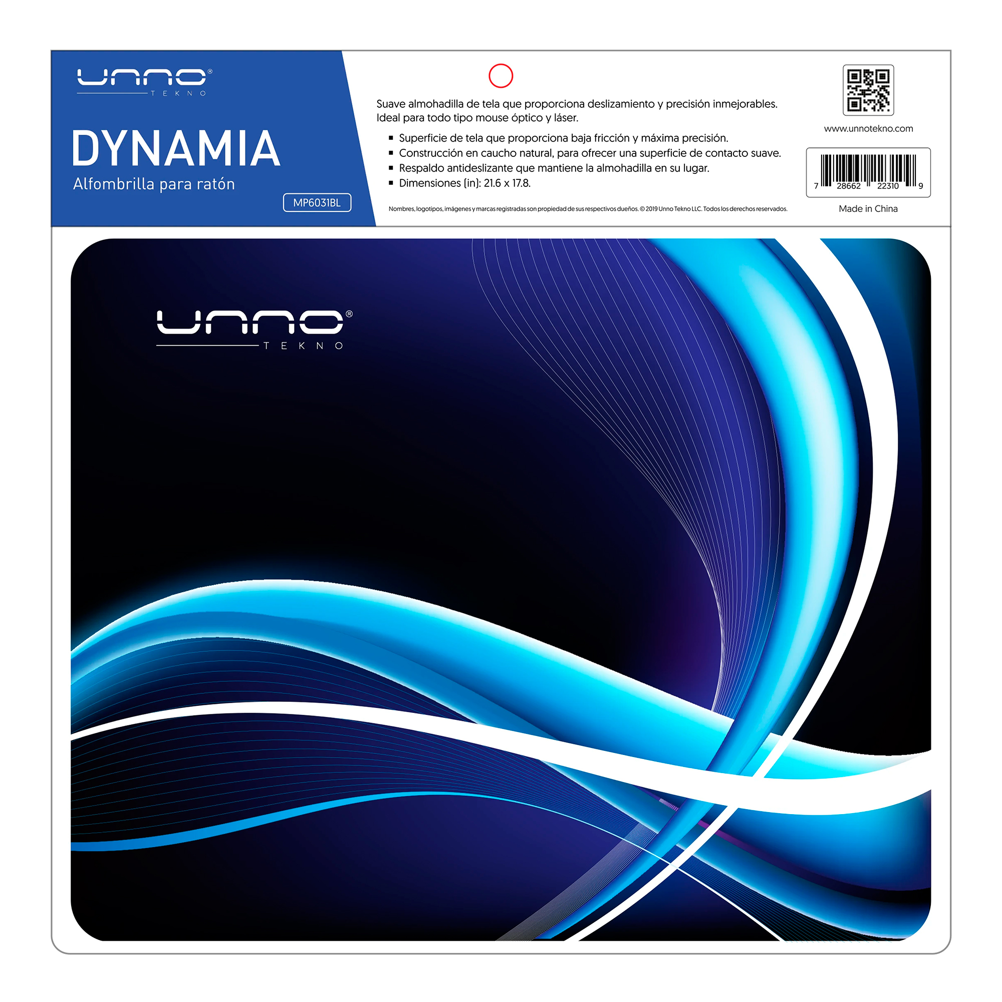 Mousepad Unno Antidelizante 216x178mm