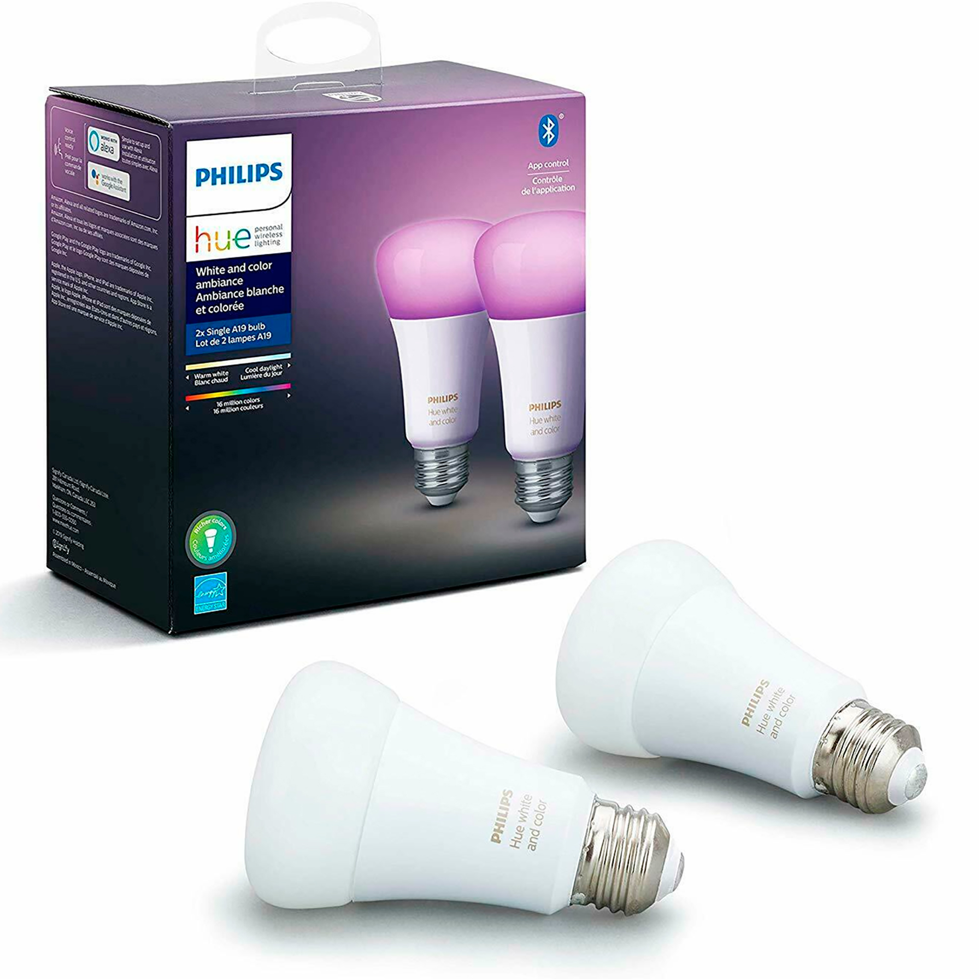 Smart Bulb Philips Hue Led Pack X 2 E26