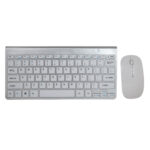 Combo Teclado y Mouse Compacto Plata