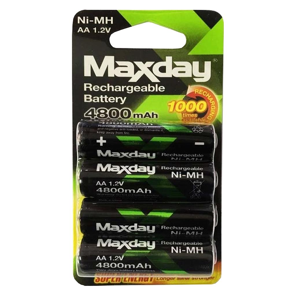 Pilas Recargables Maxday - Pack x 4 AA