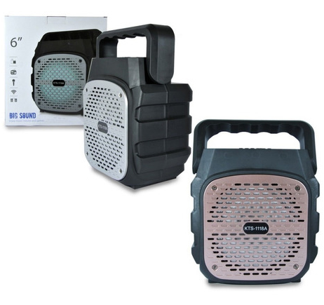 Parlante Manija Portable KTS-1118A 6" 5W 2R 10mts