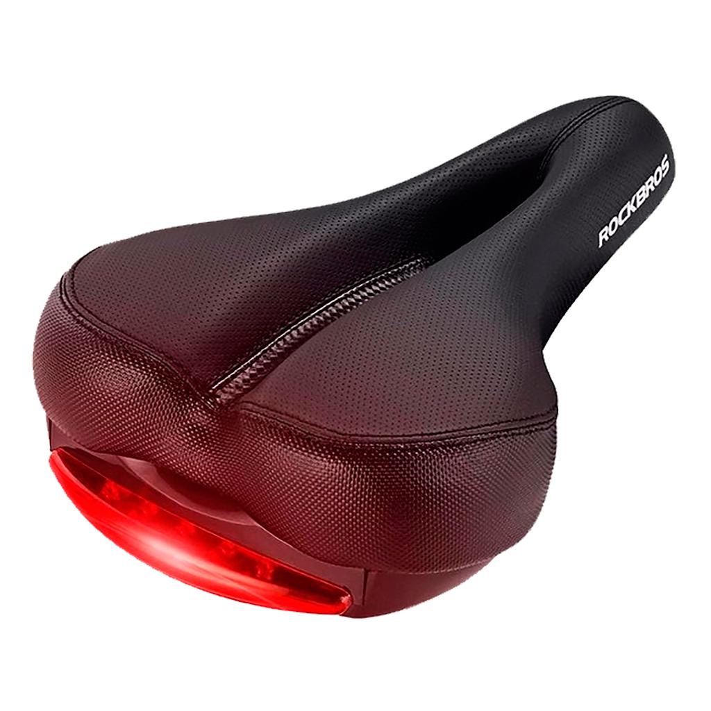 Asiento P/bici Rockbros C/luz Ergonómico Cuero Pvc-