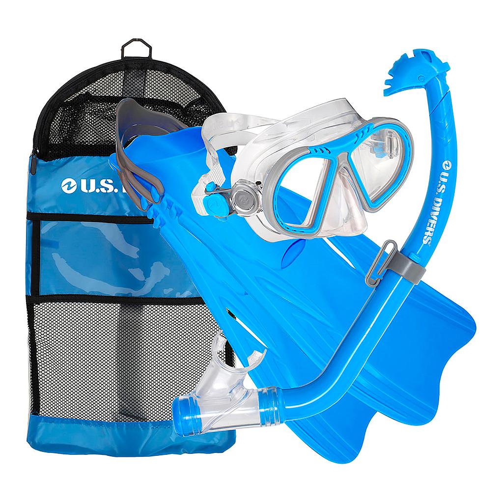 Kit P/agua Us Divers Toucan/eco Jr/breaker Jr Talle S-M Azul