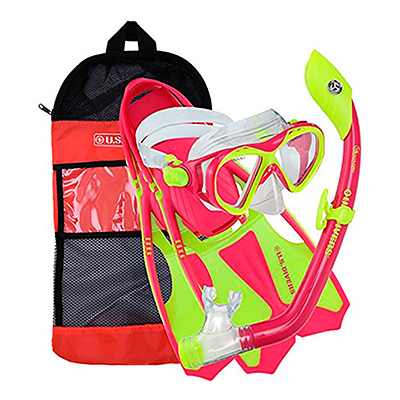 KIT P/AGUA USD BUZZ JR/ISLANDRY JR/TAIL II JR/BAG ROSA/AMARILLO TALLE LG