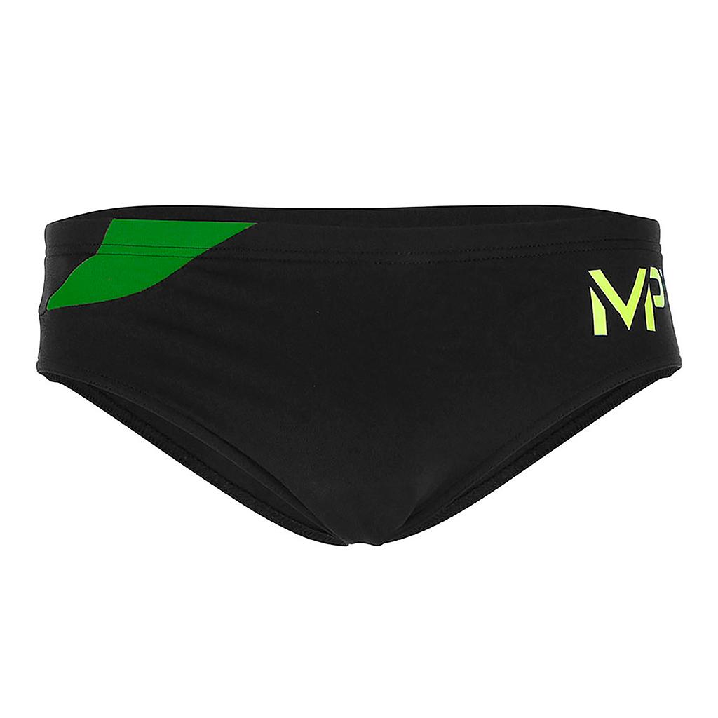 Malla Natacion M.phelps Hom Splice Brief Negro/Verde Talle 28