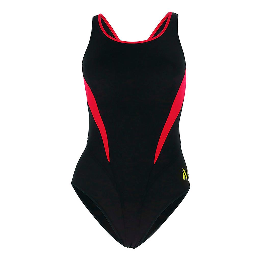 Malla Baño Mujer Mp Splice Comp Team Uv50 Negro/Rojo T20
