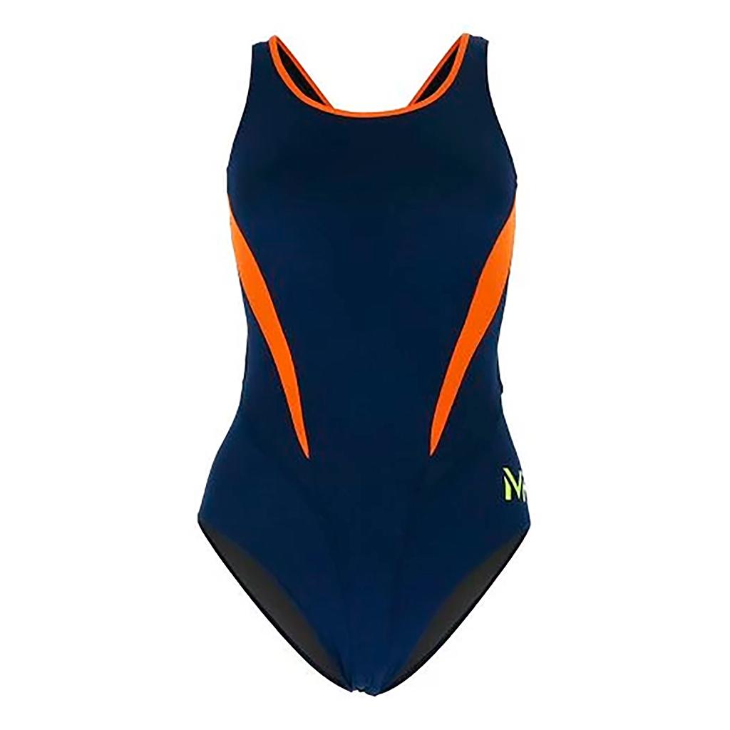 Malla Baño Mujer Mp Splice Comp Team Uv50 AZUL/NARANJA T 20