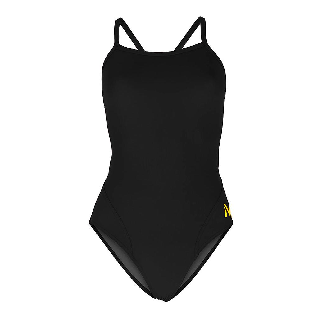 Malla Natación Mujer Mp Splice Mid Team Uv50 Negro Talle 24