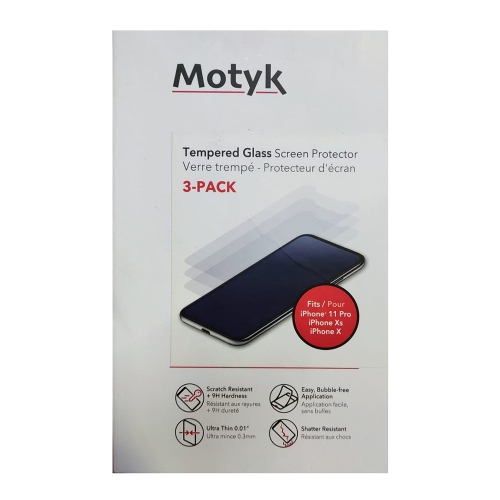 Vidrio templado para Iphone 11 Pro / Xs / X Pack x3