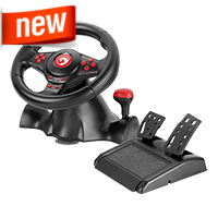 Volante Gaming Marvo Multiplataforma 180º Vibración