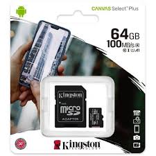 Memoria Kingston Micro SD 64GB C/Adaptador  