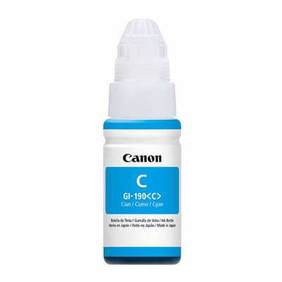 Botella De Tinta Cyan Canon  GI-190 CY 70 ML
