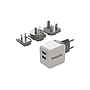Cargador de Pared Dual Usb Philips Conector Intercambiable 15,5w