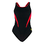 Malla Baño Mujer Mp Splice Comp Team Uv50 Negro/Rojo T28